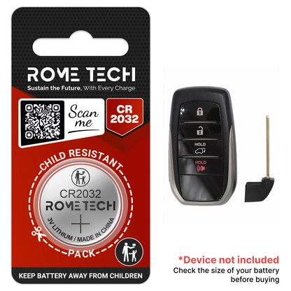 Replacement Battery for Key Fob - Toyota Land Cruiser 2018-2019