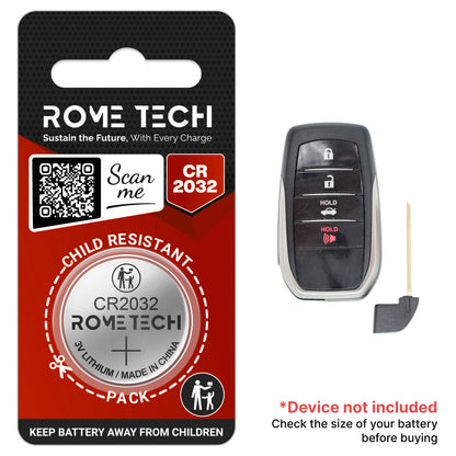 Replacement Battery for Key Fob - Toyota Mirai 2016-2020