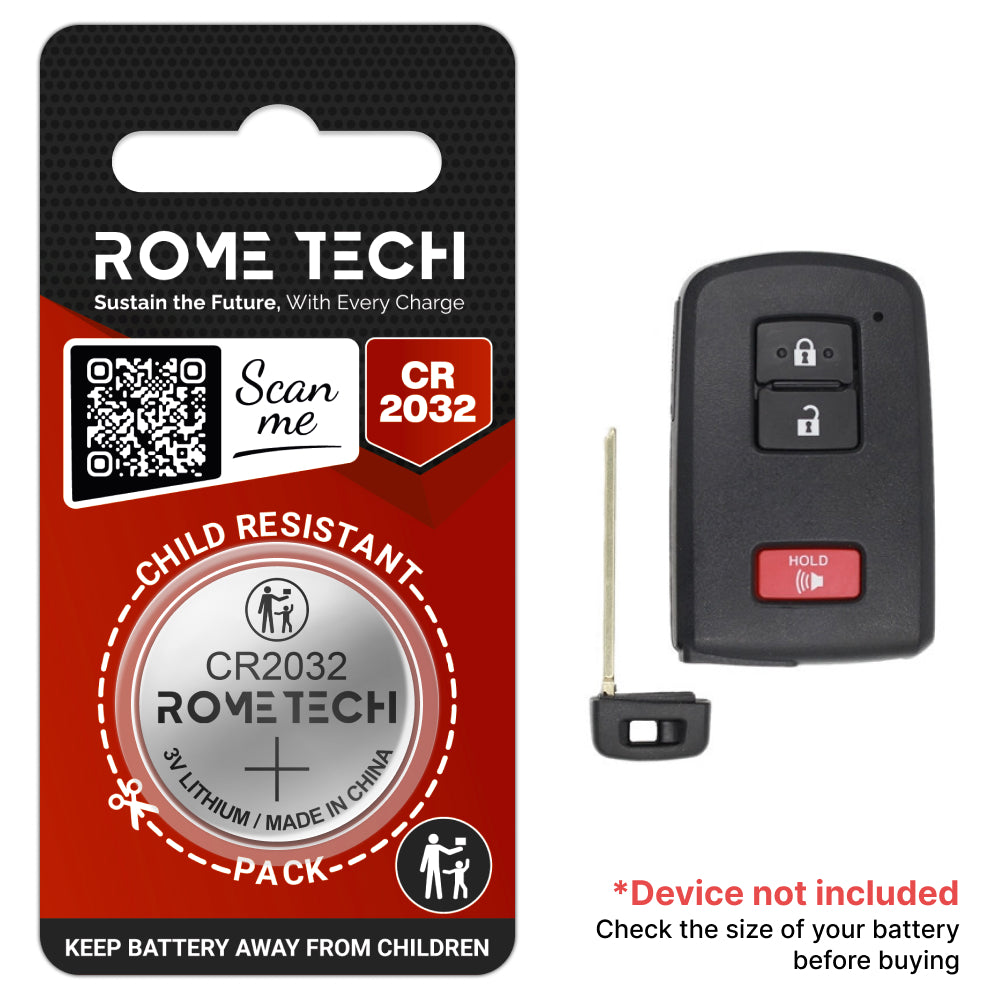 Replacement Battery for Key Fob - Toyota RAV4 2013-2019