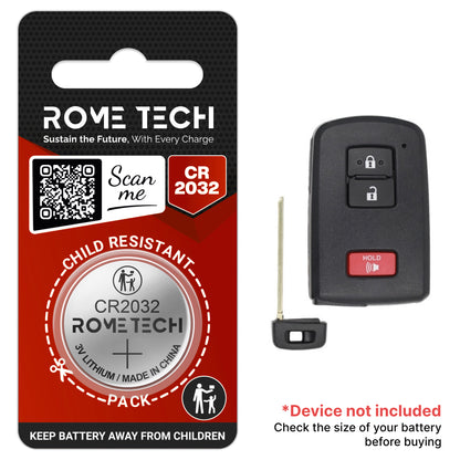 Replacement Battery for Key Fob - Toyota Land Cruiser 2016-2018