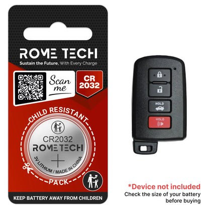 Replacement Battery for Key Fob - Toyota Camry 2012-2017