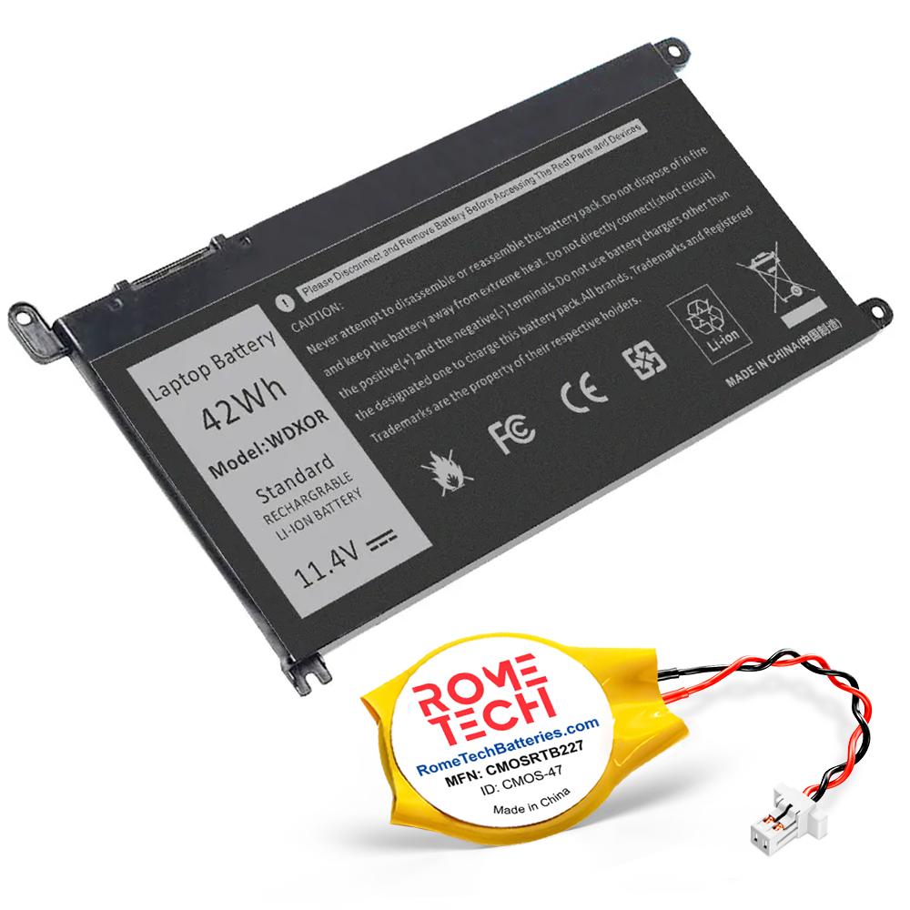 Replacement Laptop Battery WDXOR for Dell Inspiron 13 5379 2-in-1