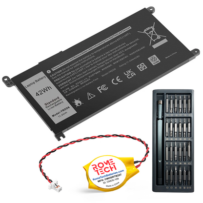 Replacement Laptop Battery YRDD6 for Dell Inspiron 15 5580