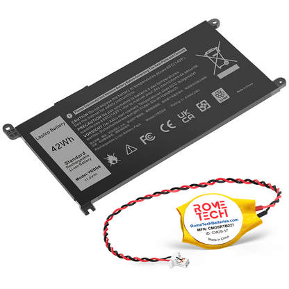 Replacement Laptop Battery YRDD6 for Dell Inspiron 15 5582 2-in-1