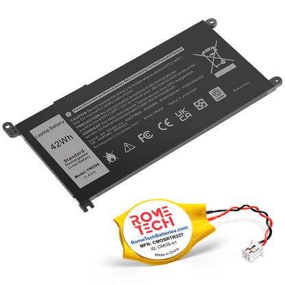 Replacement Laptop Battery YRDD6 for Dell Vostro 15 3590 w/o optical drive