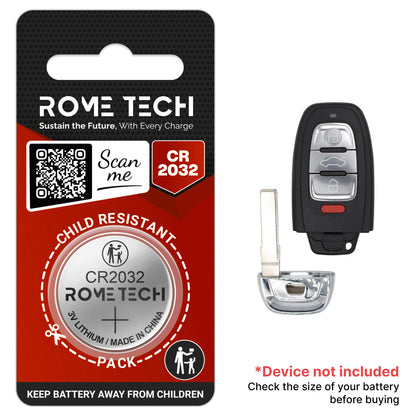 Replacement Battery for Key Fob - Audi A4 2015