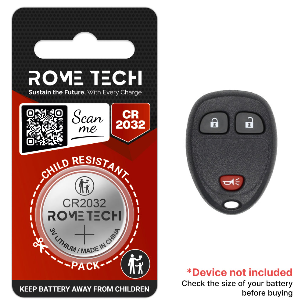 Replacement Battery for Key Fob - Buick Enclave 2008-2016
