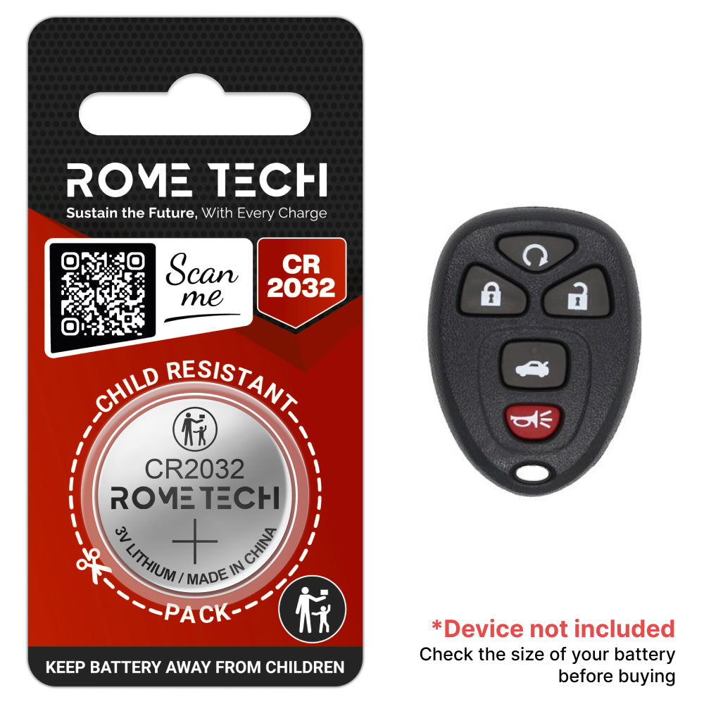 Replacement Battery for Key Fob - Buick Lucerne 2006-2011