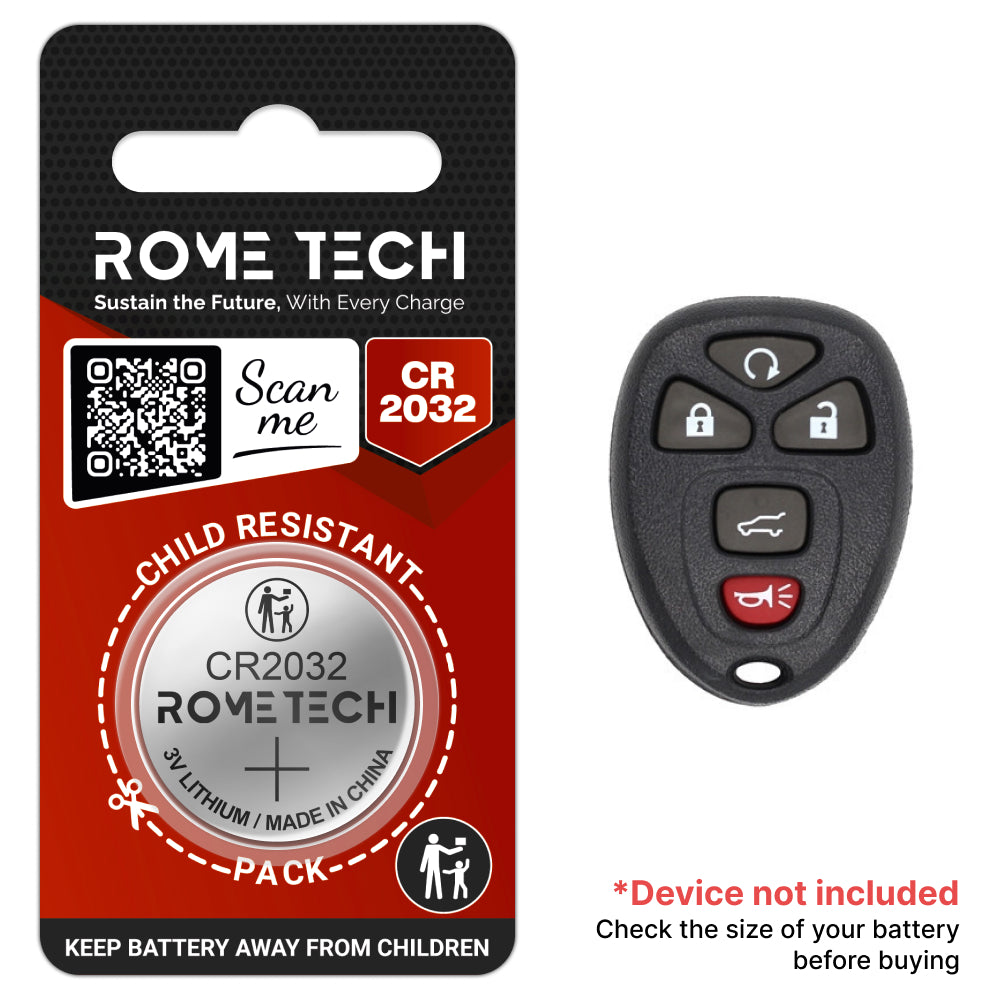 Replacement Battery for Key Fob - Buick Enclave 2008-2017