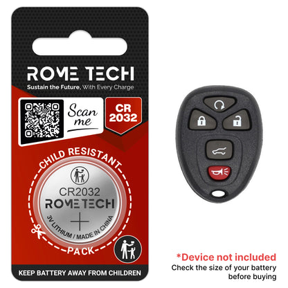 Replacement Battery for Key Fob - Buick Enclave 2008-2017