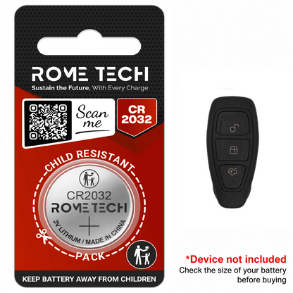 Replacement Battery for Key Fob - Ford Fiesta 2011-2019
