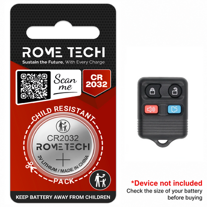 Replacement Battery for Key Fob - Ford Focus 2000-2012