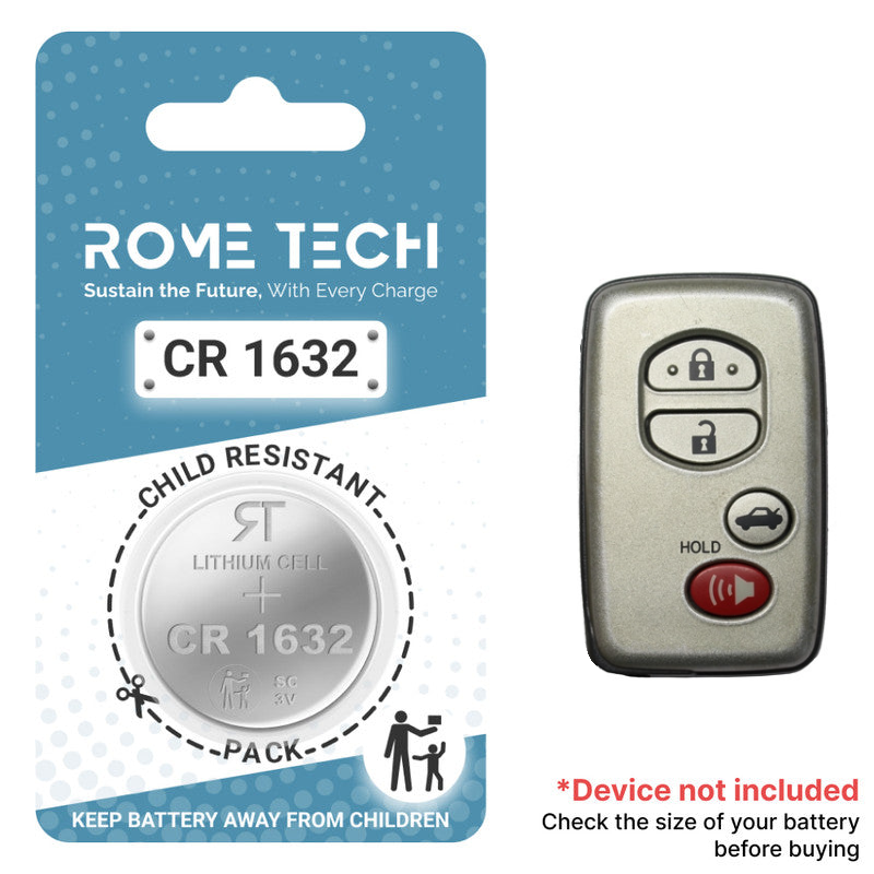 Replacement Battery for Key Fob - Toyota Avalon 2007-2009