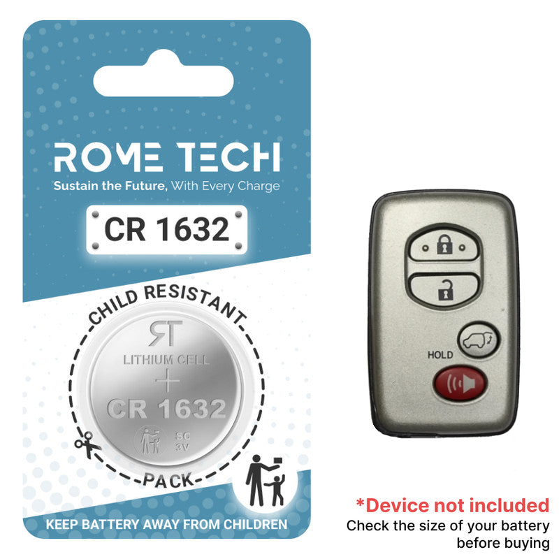 Replacement Battery for Key Fob - Toyota Highlander 2010-2013