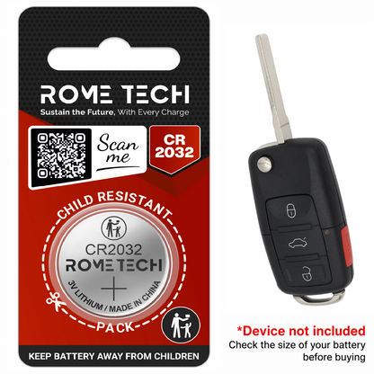 Replacement Battery for Key Fob - Volkswagen Rabbit 2006-2009