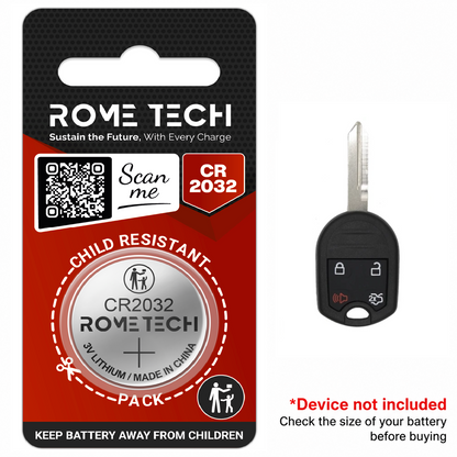 Replacement Battery for Key Fob - Ford Taurus 2008-2019