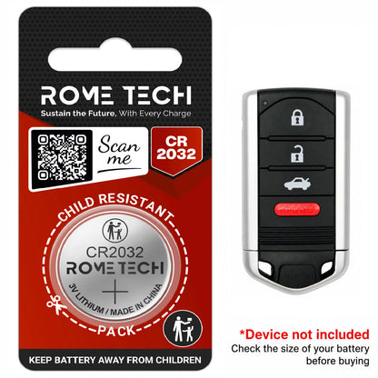 Replacement Battery for Key Fob - Acura ILX 2013-2015