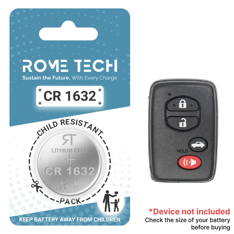 Replacement Battery for Key Fob - Toyota Corolla 2011-2014