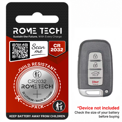 Replacement Battery for Key Fob - Kia Optima 2009-2015