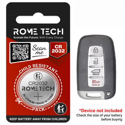 Replacement Battery for Key Fob - Kia Sorento 2011-2015