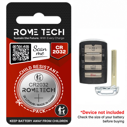 Replacement Battery for Key Fob - Kia Cadenza 2014-2016