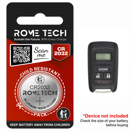 Replacement Battery for Key Fob - Honda Civic 2013-2015