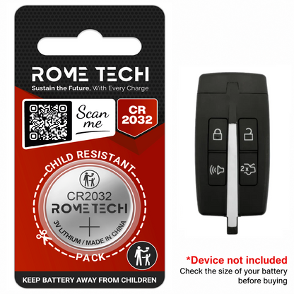 Replacement Battery for Key Fob - Lincoln MKT 2010-2012